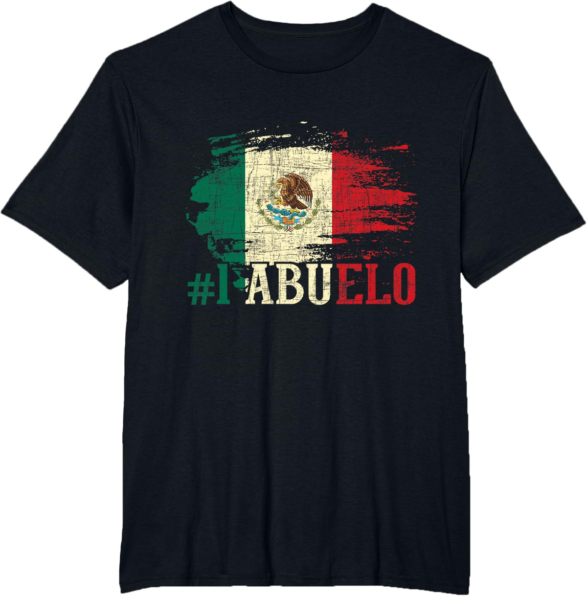 Abuelo - Mexican Flag Grandfather Grandad Fathers Day Dad T-Shirt - Black