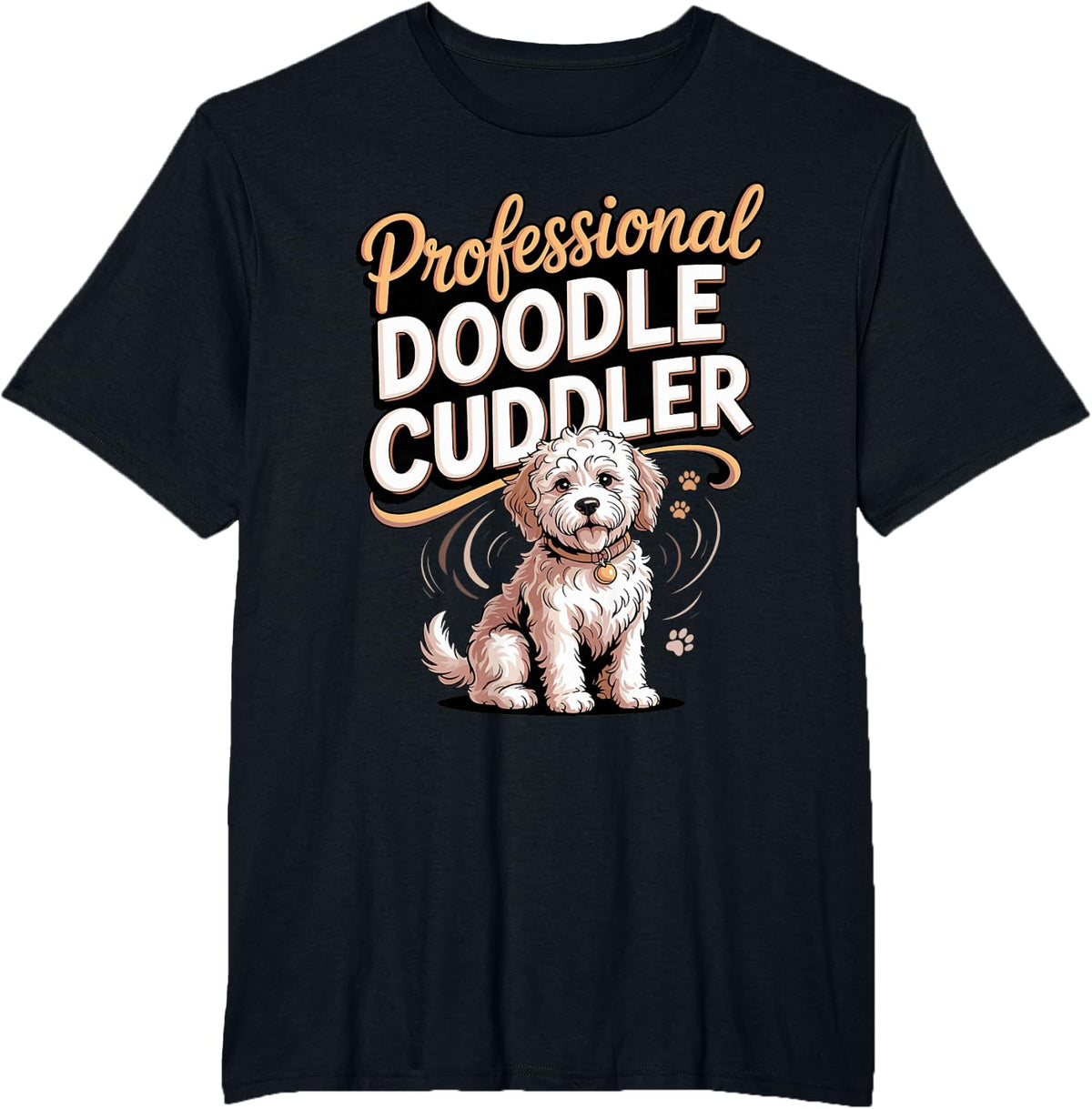 Professional Doodle Cuddler Labradoodle T-Shirt - Black