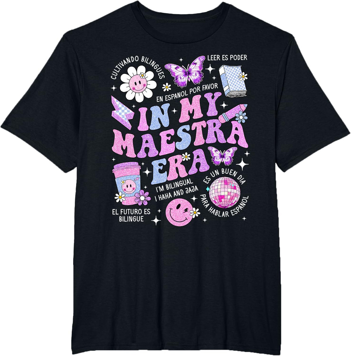 In My Maestra Era Spanish Teacher Life First Day T-Shirt - Black