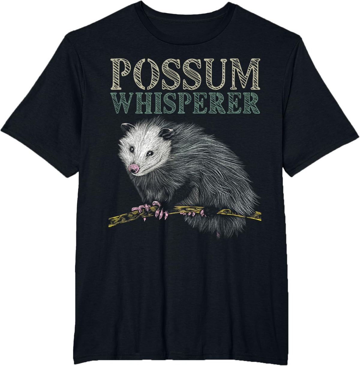 Possum Whisperer Street Cat Opossum Animal Phalanger T-Shirt - Black