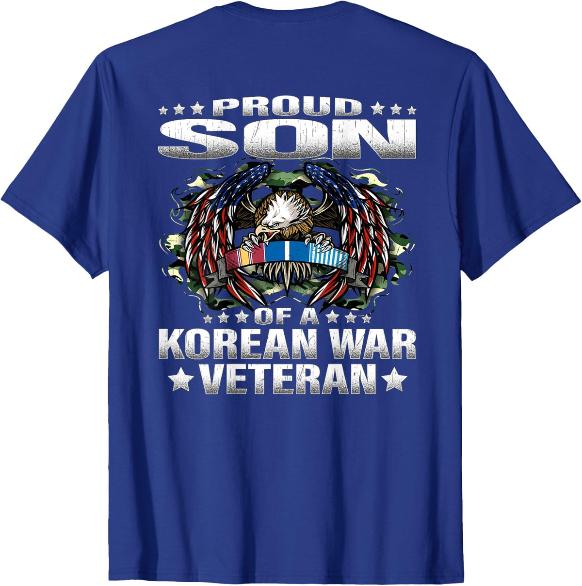 Proud Son Of A Korean War Veteran Military Vet's Child Gift T-Shirt - Royal Blue