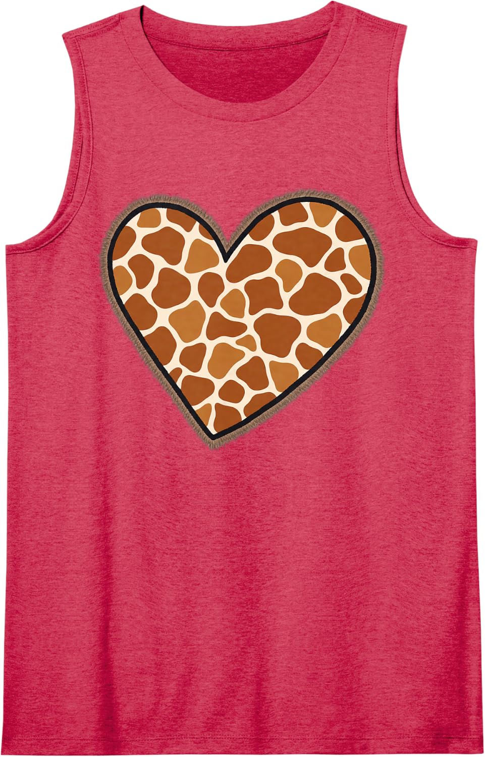 Animal Art Sleeveless Tank Top - Red