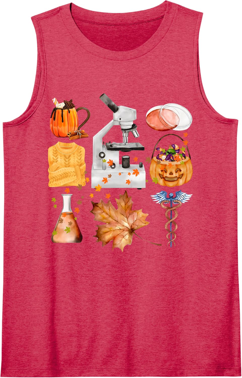 Fall Laboratory Medical Lab Science Hematology Scientist Sleeveless Tank Top - Red