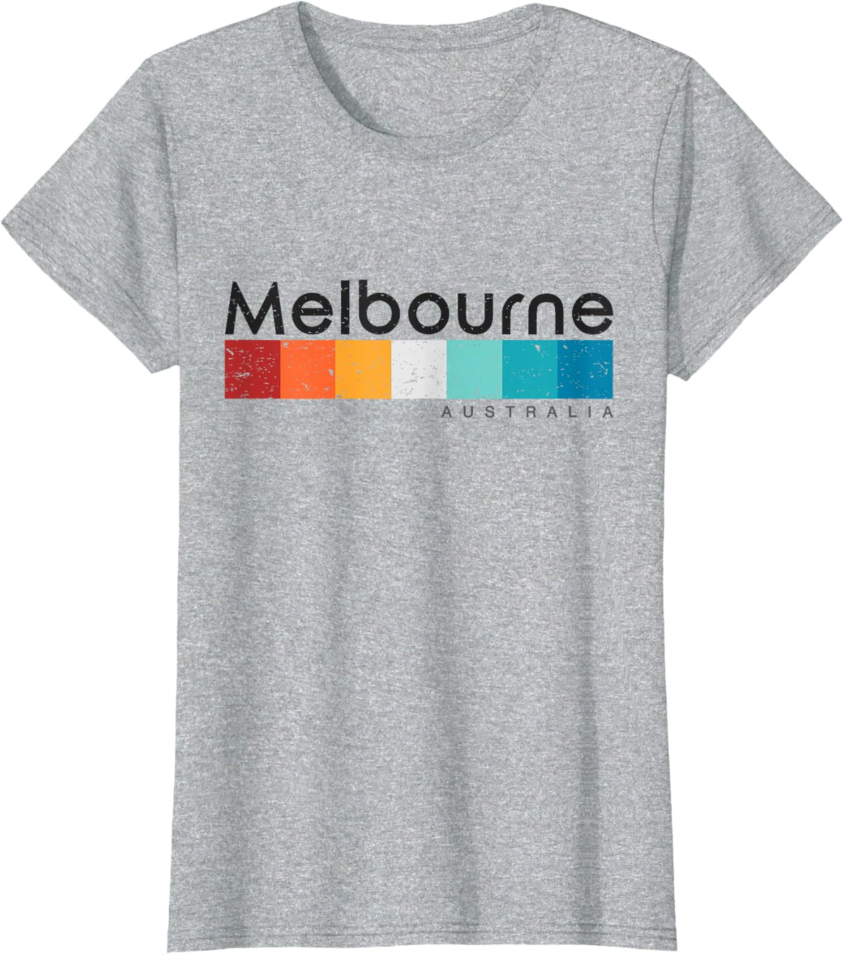 Vintage Melbourne Australia 1980s Retro Design T-shirt T-Shirt - Heather Grey