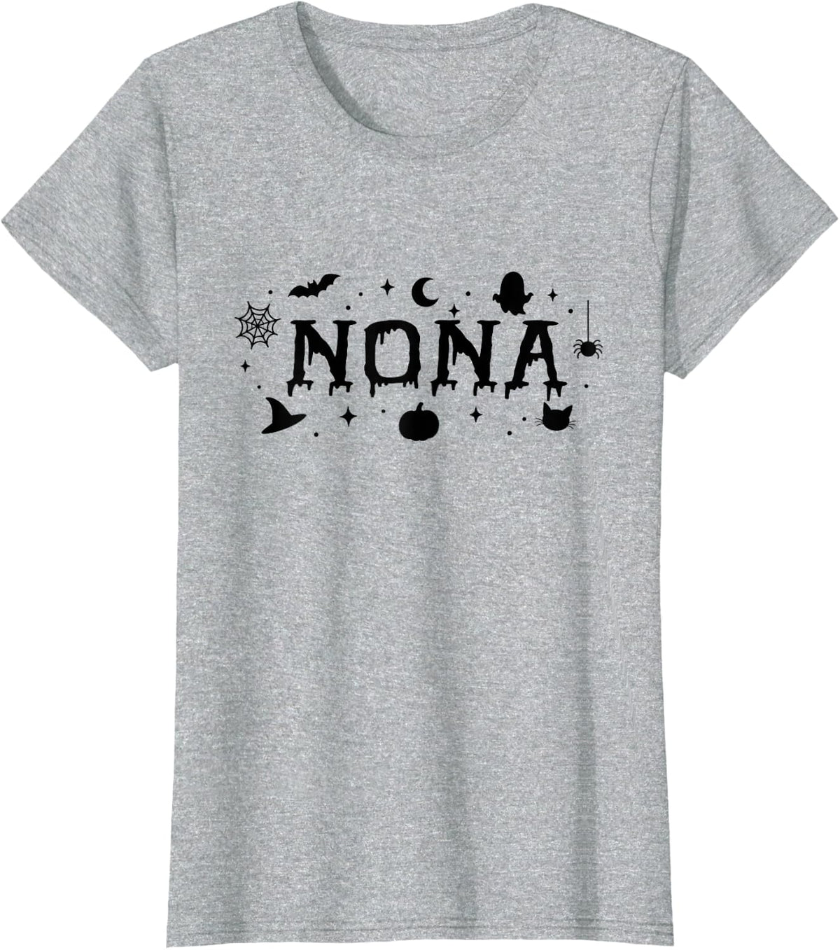 Halloween Nona Matching Family Pumpkin Halloween T-Shirt - Heather Grey