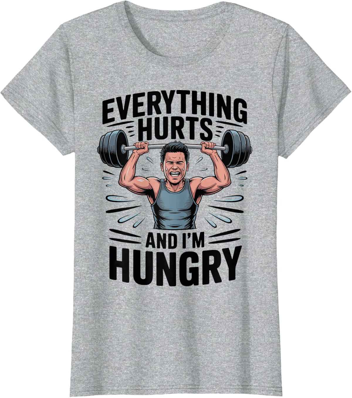 Workout Gym Weightlifting for Funny Bodybuilder Gym Trainers T-Shirt - Heather Grey