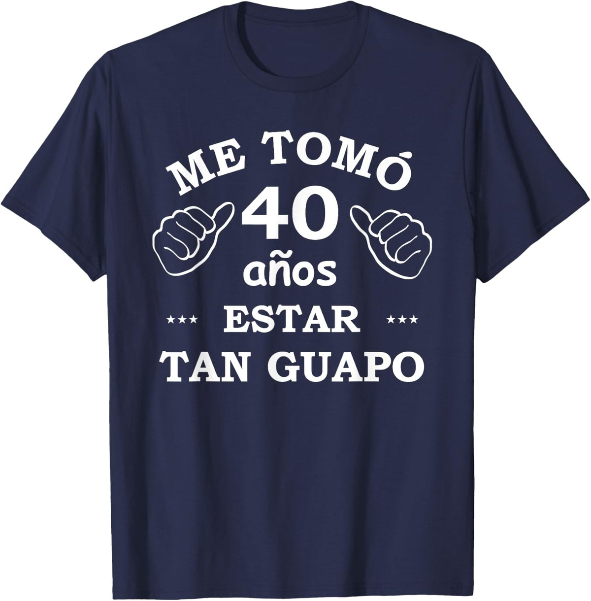Camiseta de Cumpleanos 40 Hombre - Birthday Tshirt Spanish - Navy Blue