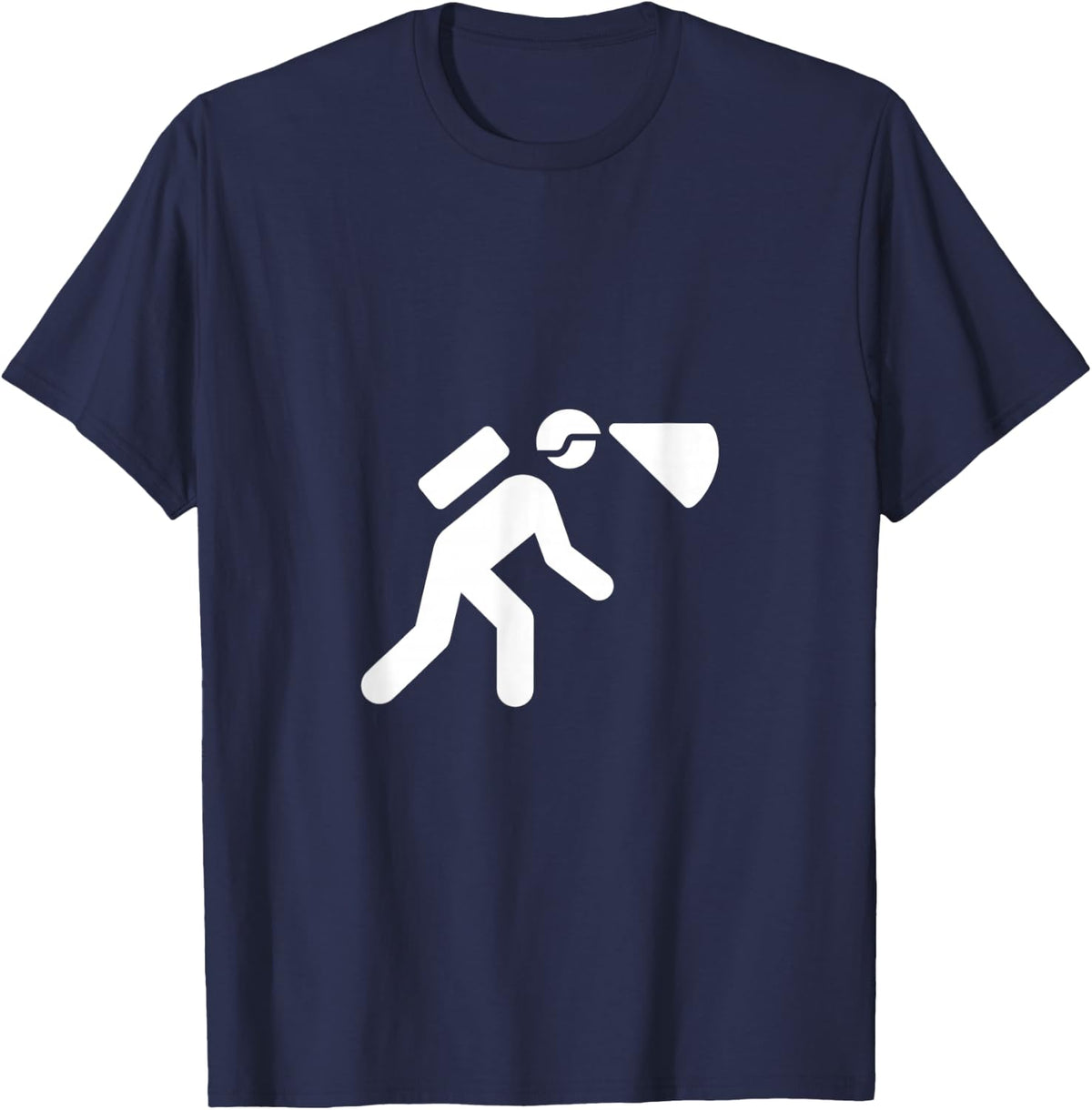 Minimalistic Caving Spelunking Logo T-Shirt T-Shirt - Navy Blue