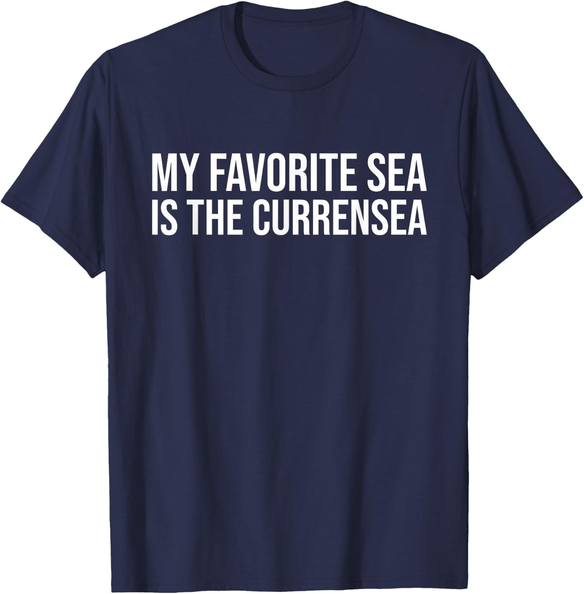 My Favorite Sea is The Currensea Trader Money Pun T-Shirt - Navy Blue