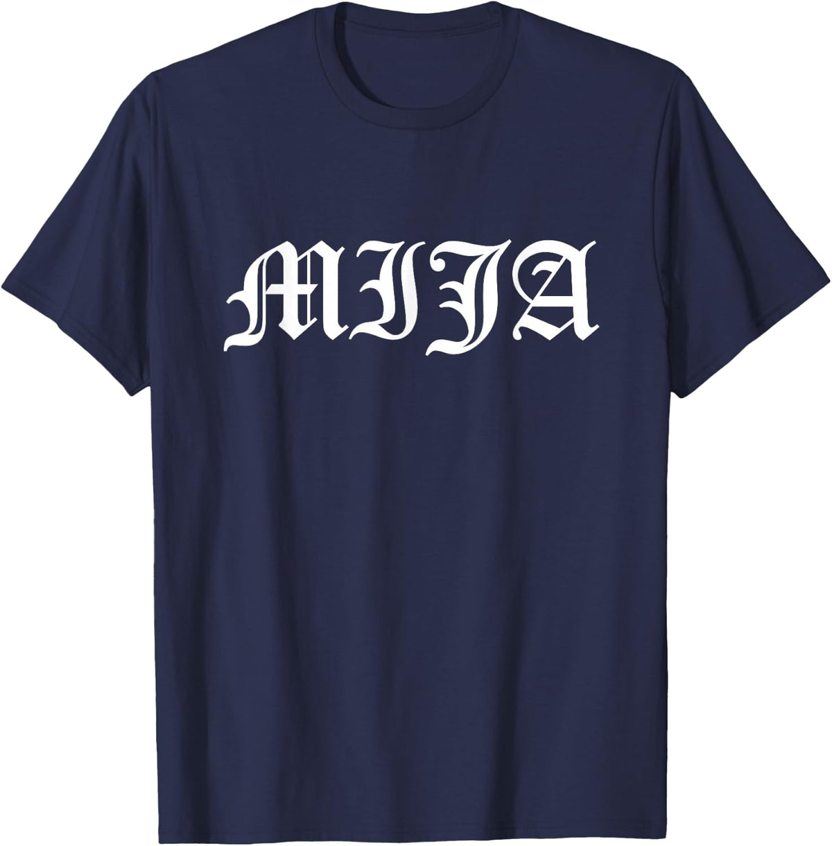 Mija Old English T-Shirt - Navy Blue