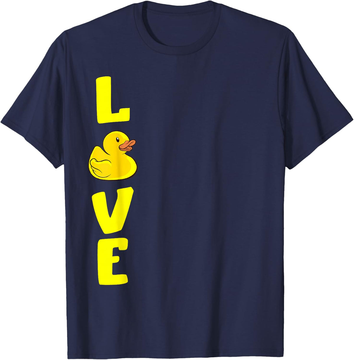 Rubber Duck Yellow Love Rubber Ducks Cute Duckie Rubber T-Shirt - Navy Blue