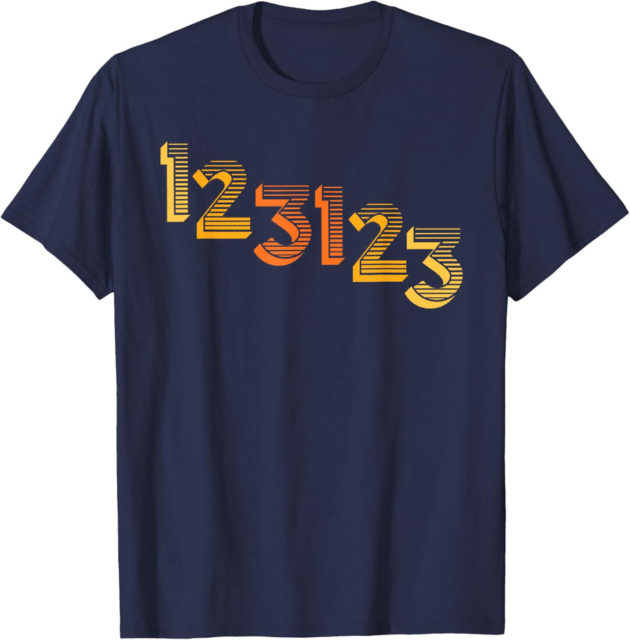 Happy New Year 123123 Last Day Of 2023 Retro December 31 2 T-Shirt - Navy Blue