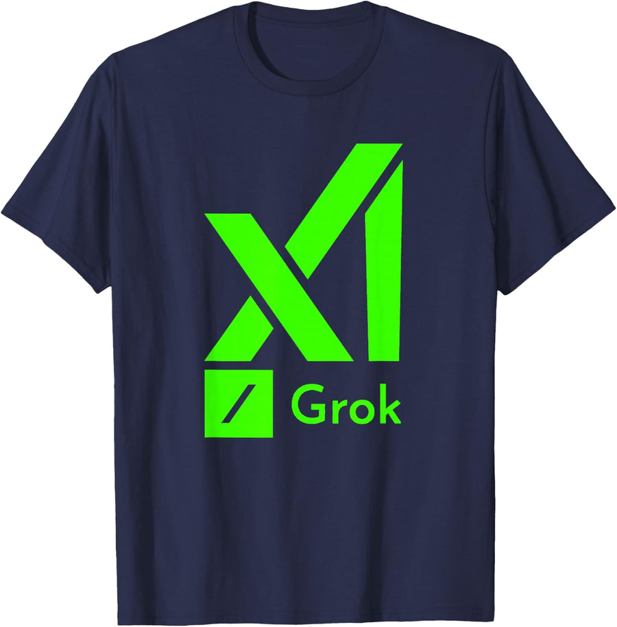Grok AI - Artificial Intelligence for Freedom of Speech T-Shirt - Navy Blue