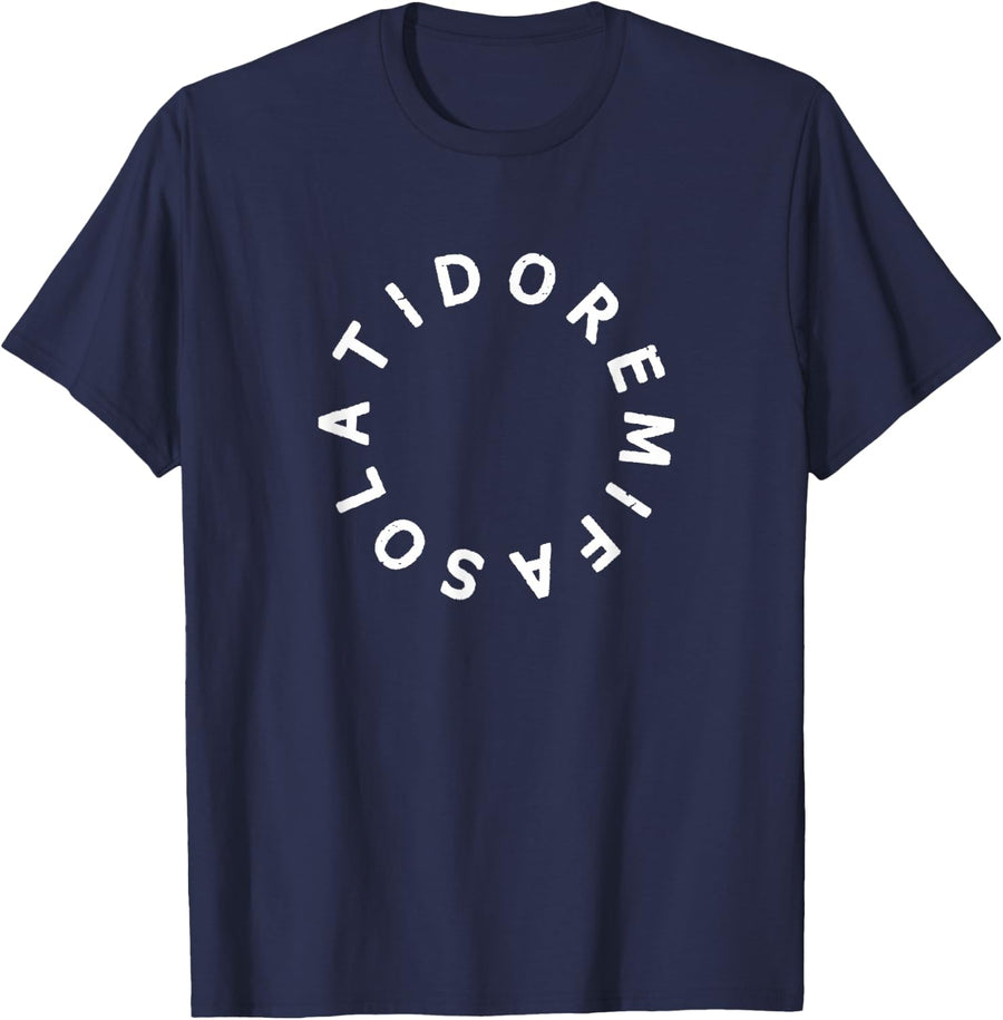 Do Re Mi Fa So La Ti Do Solfege Circle Singer Musician Gift T-Shirt - Navy Blue