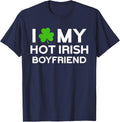 I Love My Hot Irish Boyfriend Irish Boy T-Shirt - Navy Blue