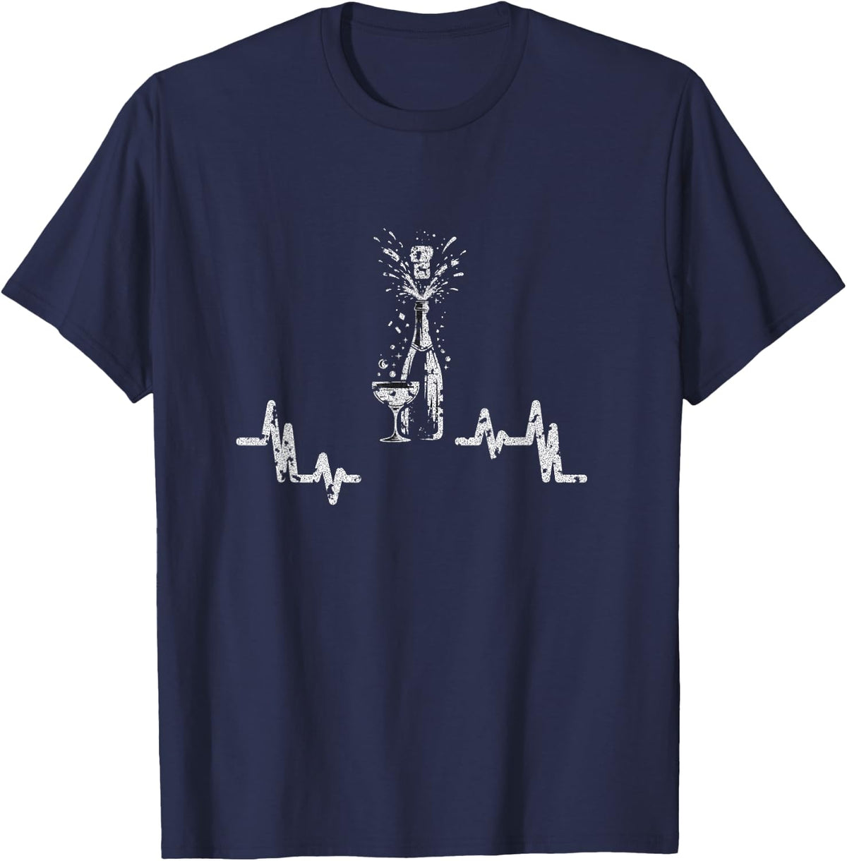 New Year's Eve Party - New Page Old Handwriting T-Shirt - Navy Blue