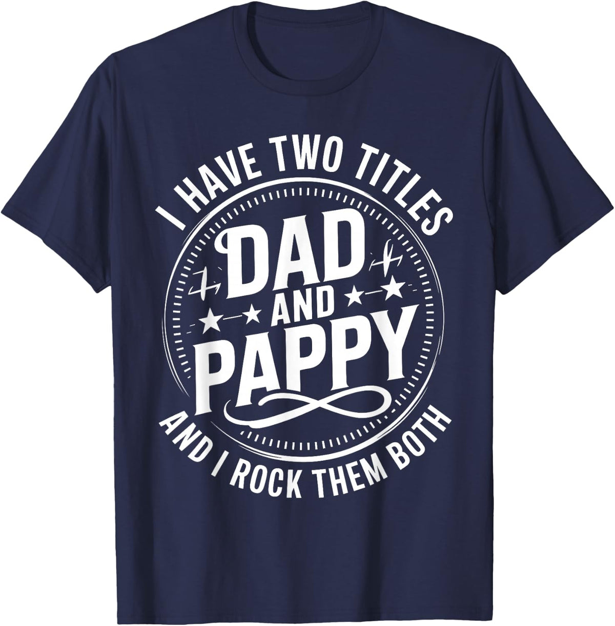 Best Pappy Design for Grandpa Grandfather Father's Day Pappy T-Shirt - Navy Blue