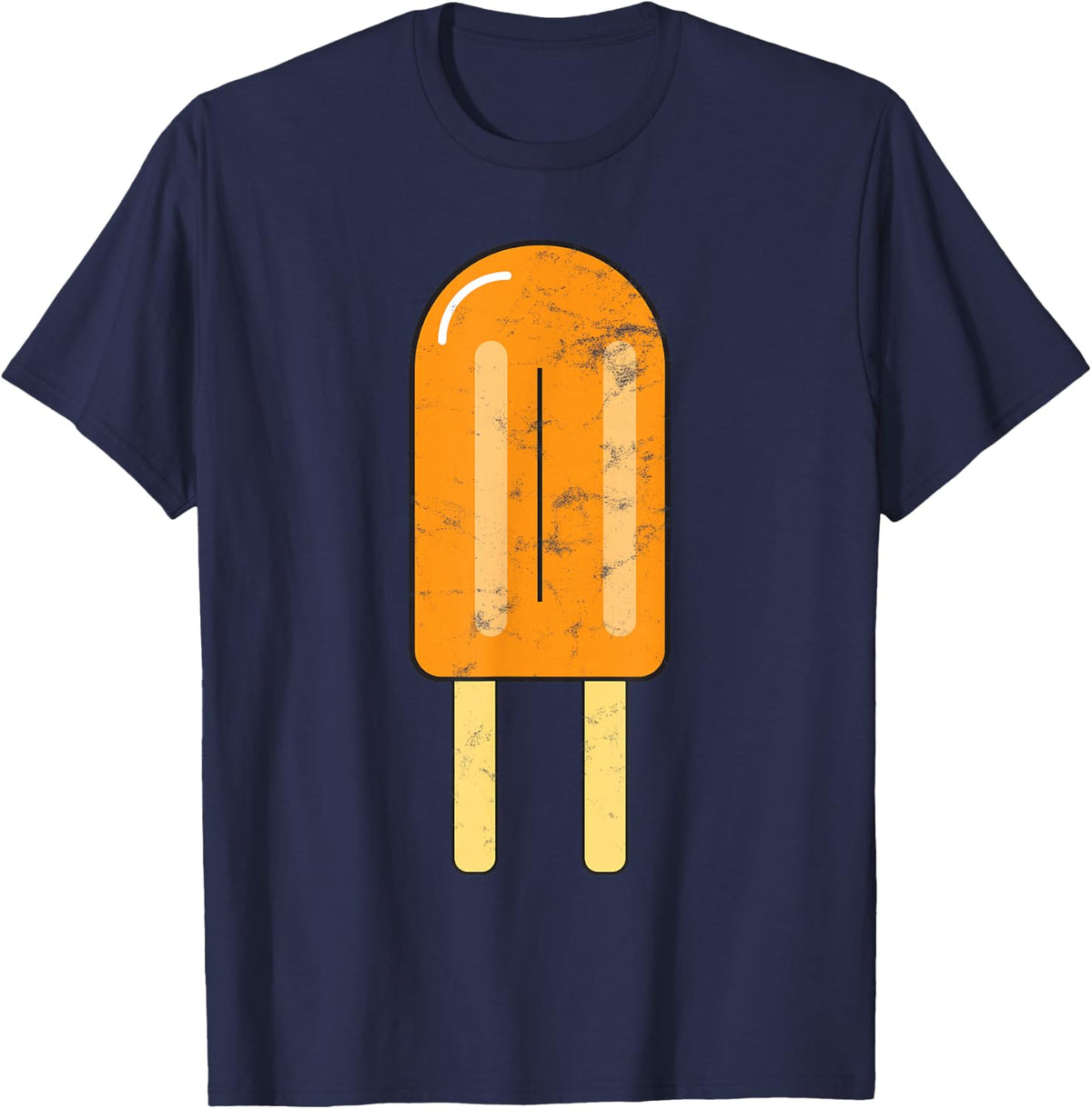 Vintage Orange Cream Popsicle Halloween Outfit Retro T Shirt T-Shirt - Navy Blue