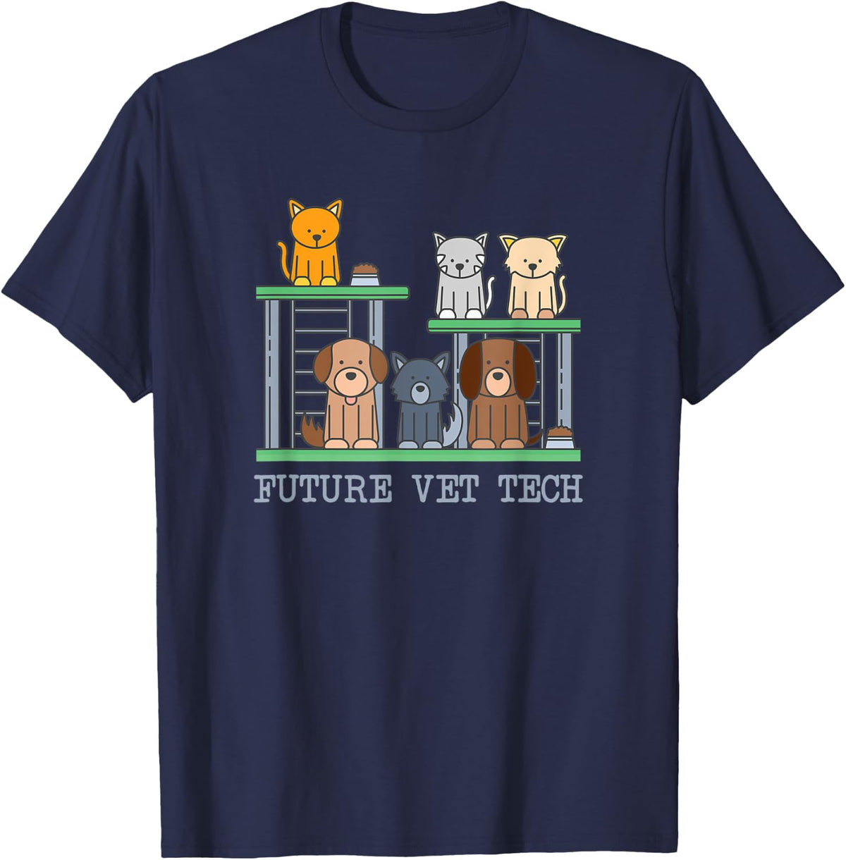 Future Vet Tech - Fun For Future Veterinary Technicians T-Shirt - Navy Blue