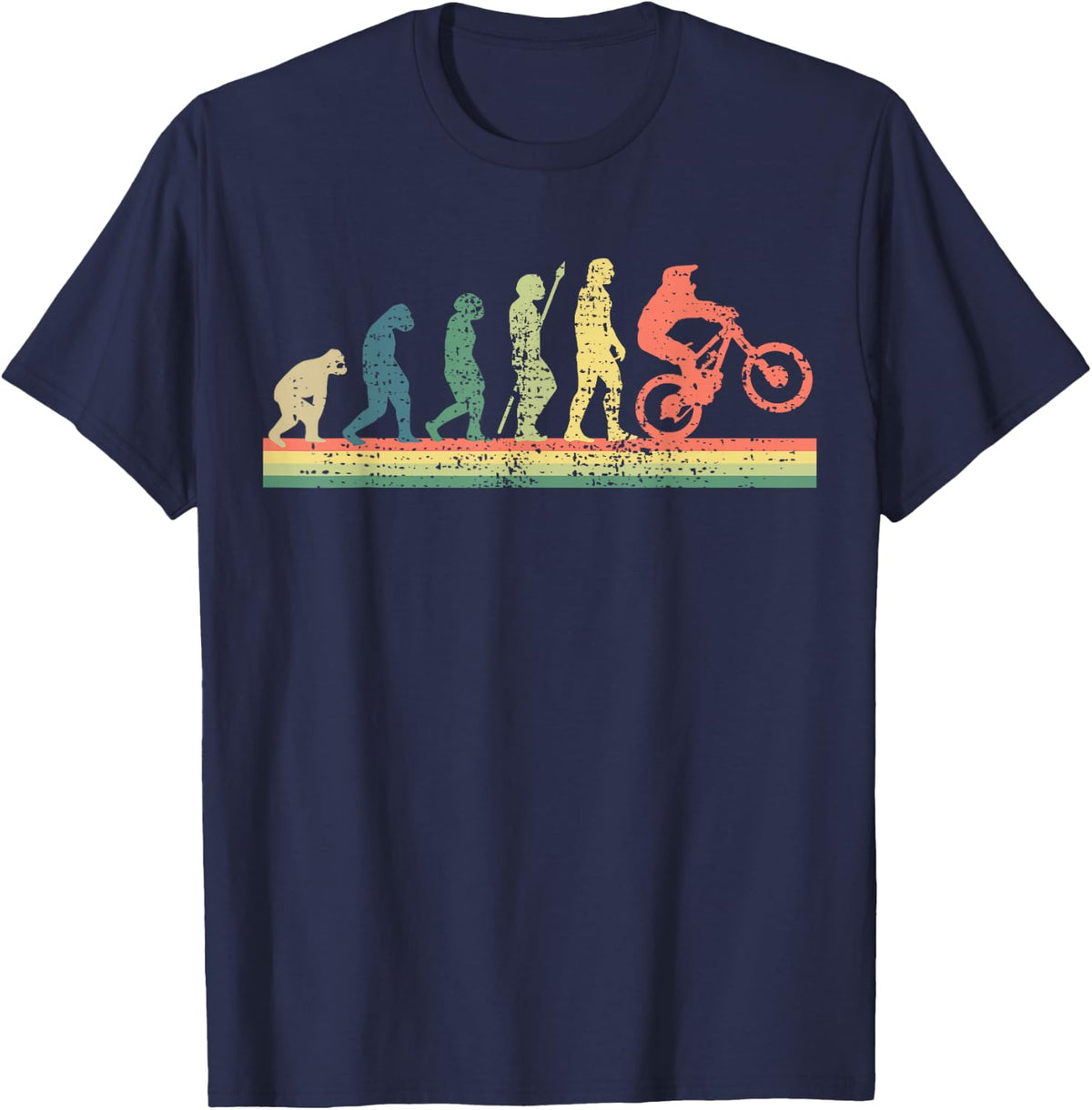 BMX Biker Gift Stunt Wheely T-Shirt - Navy Blue