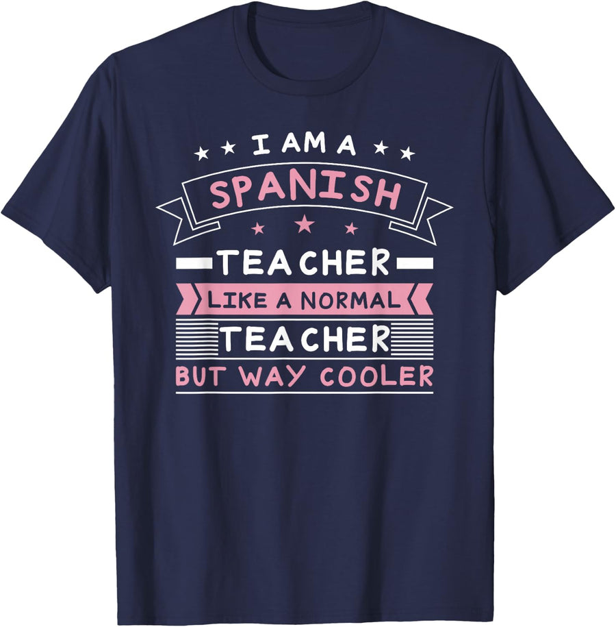 Spanish Teacher School - Cool Spanish Professor T-Shirt - Navy Blue