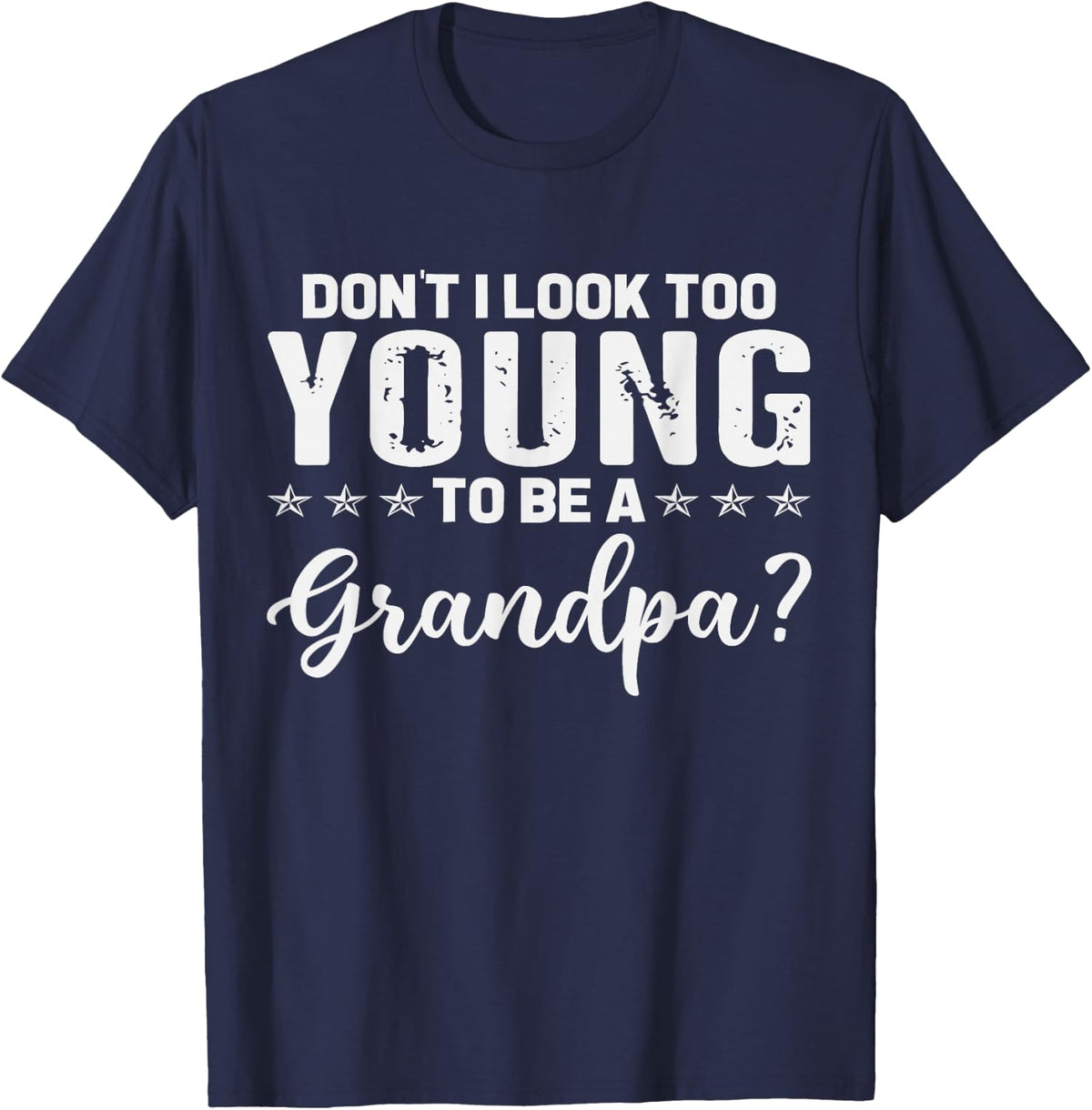 Best Grandpa Club Humor Pop New Grandfather T-Shirt - Navy Blue