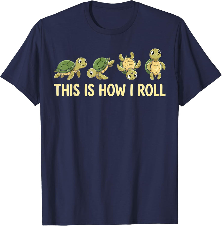 Funny Sea Turtle Ocean Animal Lover Gifts for Men Women Kid T-Shirt - Navy Blue