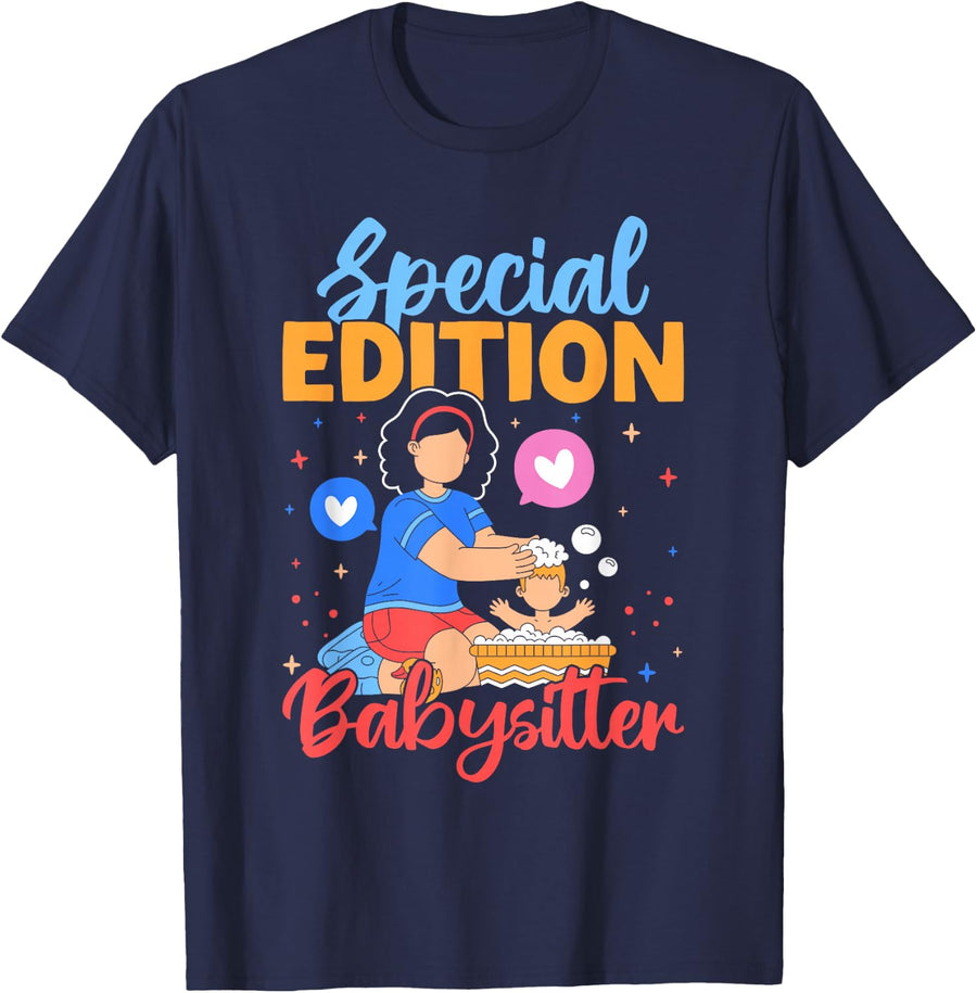 Daycare Special Edition Babysitter Nanny T-Shirt - Navy Blue