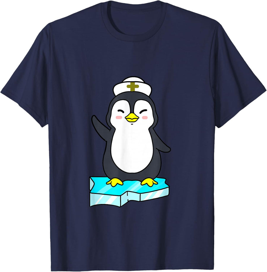 Penguin Nurse T-Shirt - Navy Blue