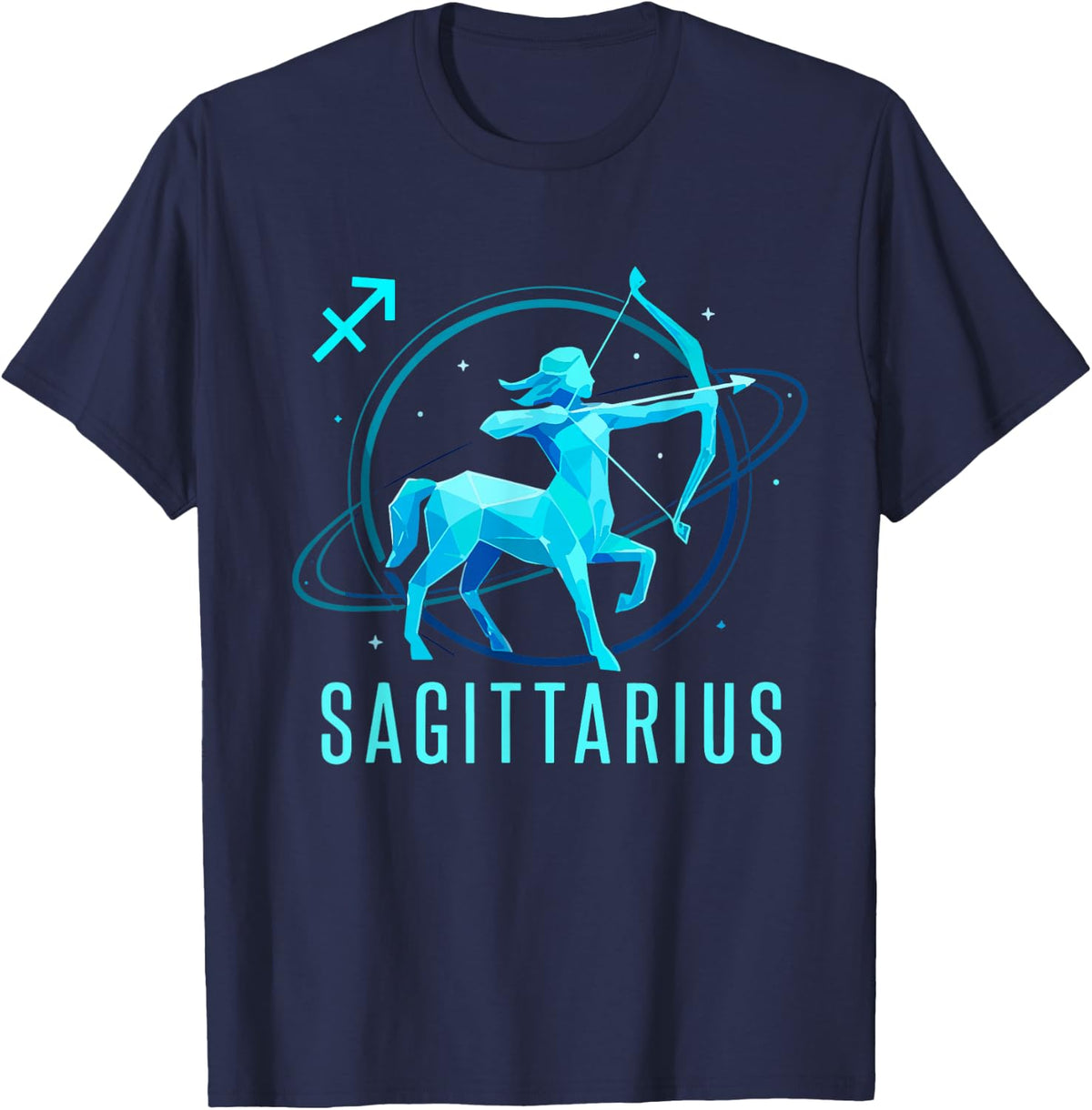 Sagittarius Zodiac Sign Astrology Horoscope Astrological Tee T-Shirt - Navy Blue