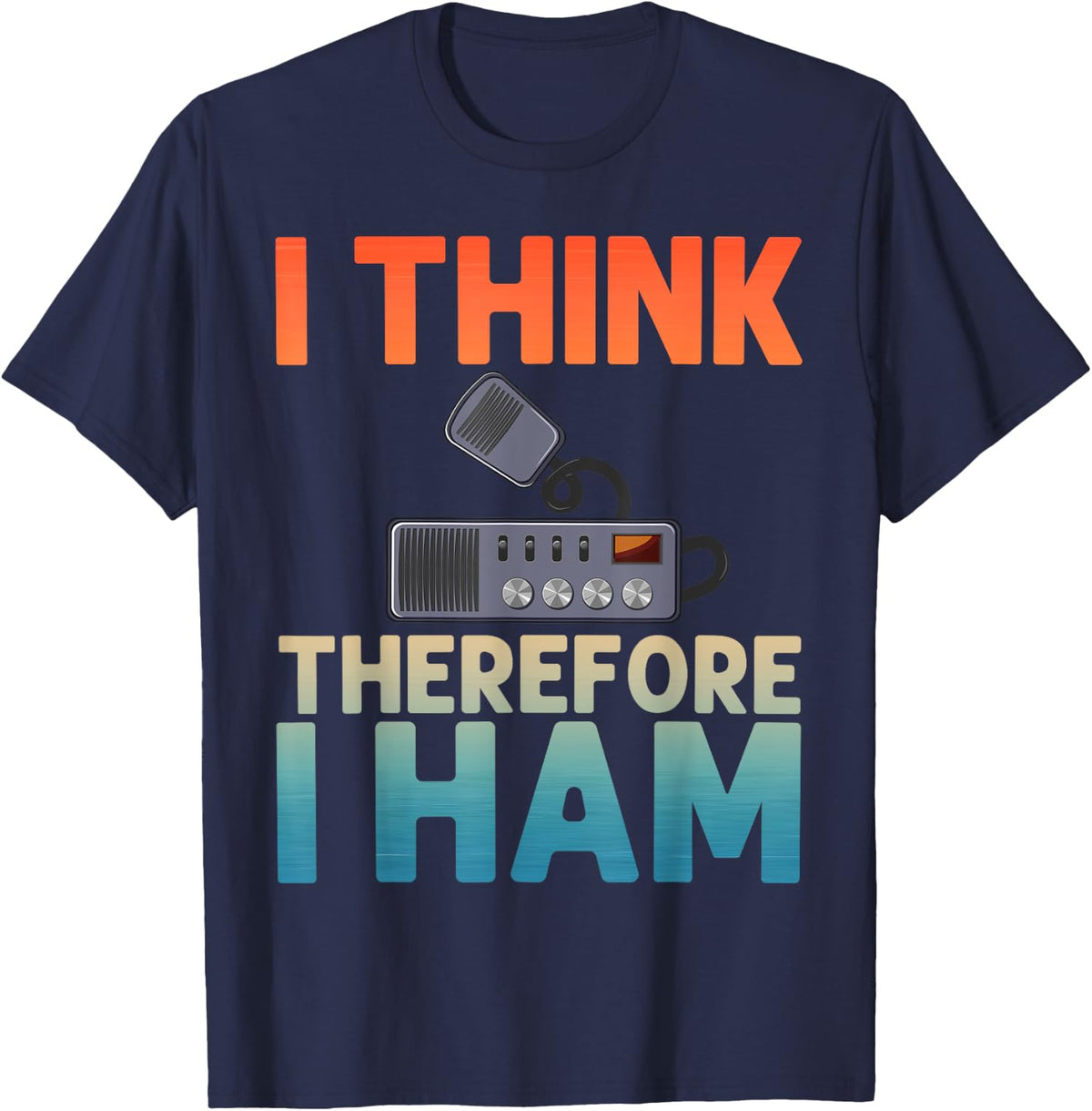 Cool Ham Radio Art For Men Women Amateur Radio Ham Operator T-Shirt - Navy Blue