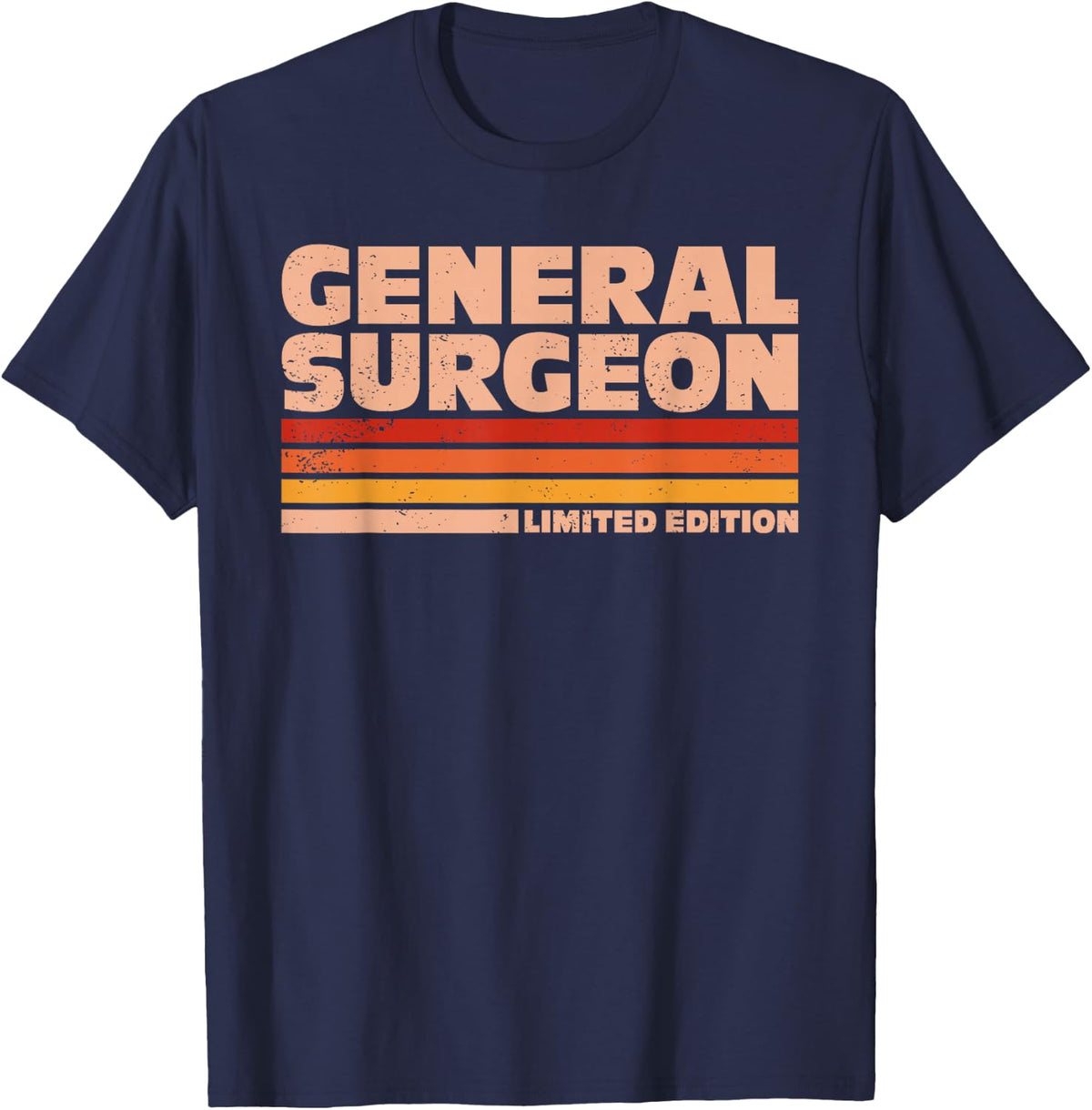 General Surgeon Retro Sunrise T-Shirt - Navy Blue