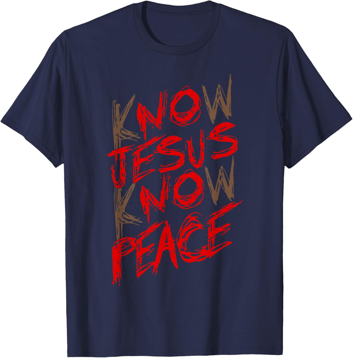Know Jesus Know Peace T-Shirt - Navy Blue