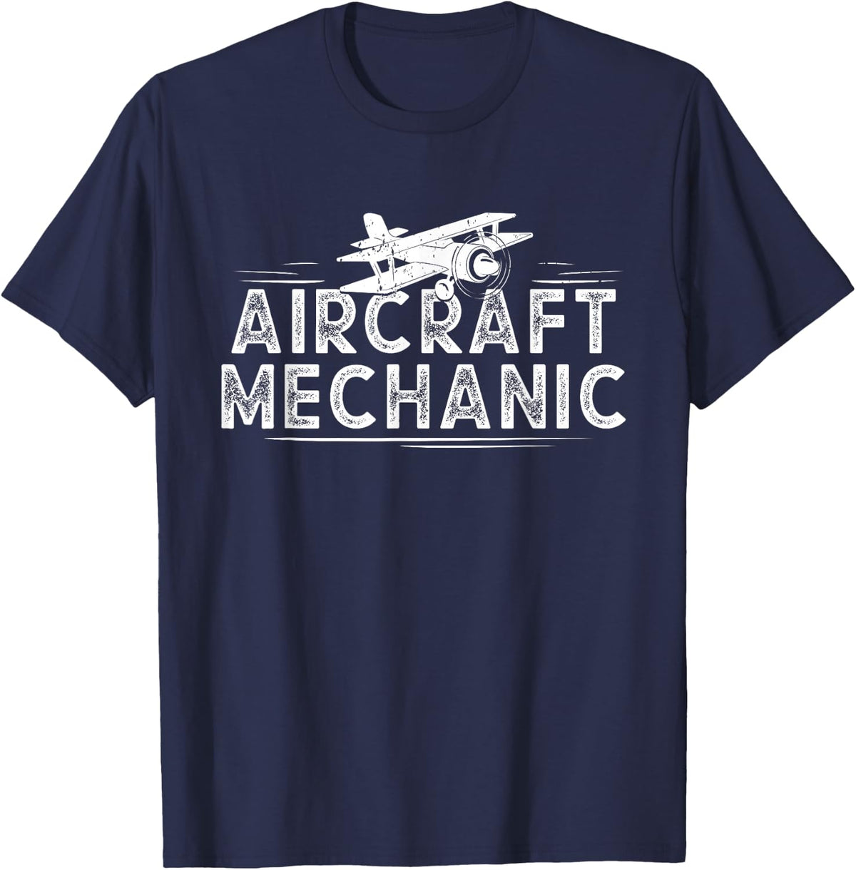 Aircraft Mechanic - Airplane Mechanic Aviation Outfit Gift T-Shirt - Navy Blue