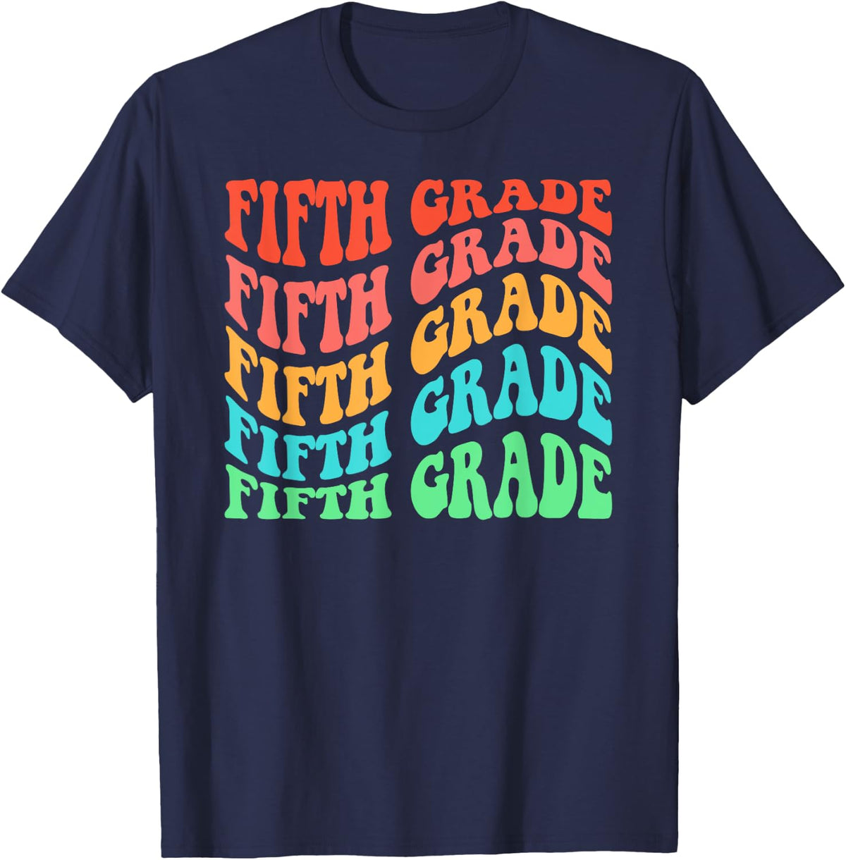 Fifth Grade Teacher 5th Grade Teacher Elementary School T-Shirt - Navy Blue