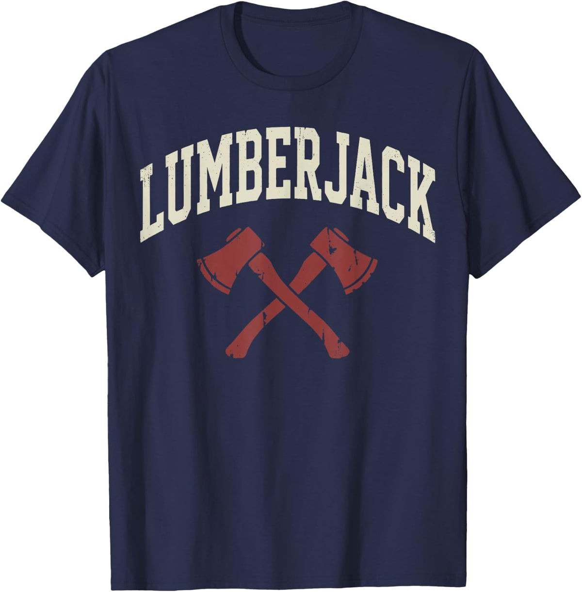 Lumberjack Arborist Logger Woodsman Tree Worker Tree Cutter T-Shirt - Navy Blue
