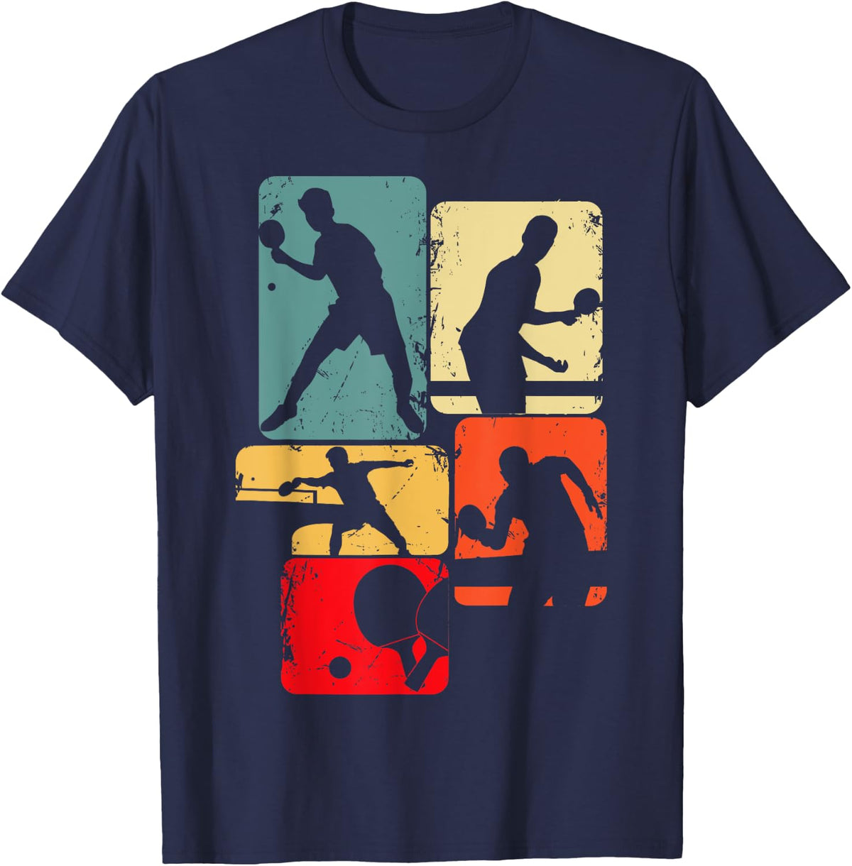 Table Tennis Ping Pong Youth Men Kids Boys T-Shirt - Navy Blue