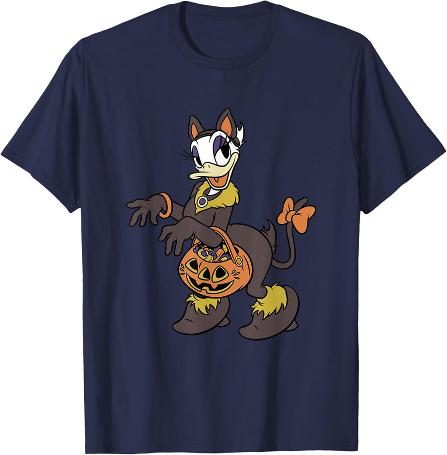 Disney Mickey and Friends Daisy Duck Halloween Outfit T-Shirt - Navy Blue
