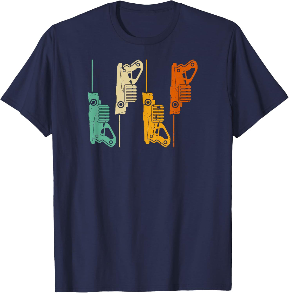 Retro Laser Tag T-Shirt - Navy Blue