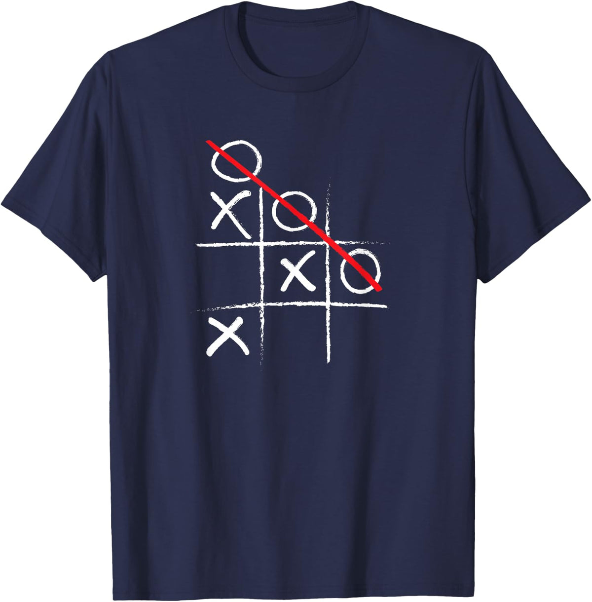Think Outside the Box Tic-Tac-Toe T-Shirt - Navy Blue