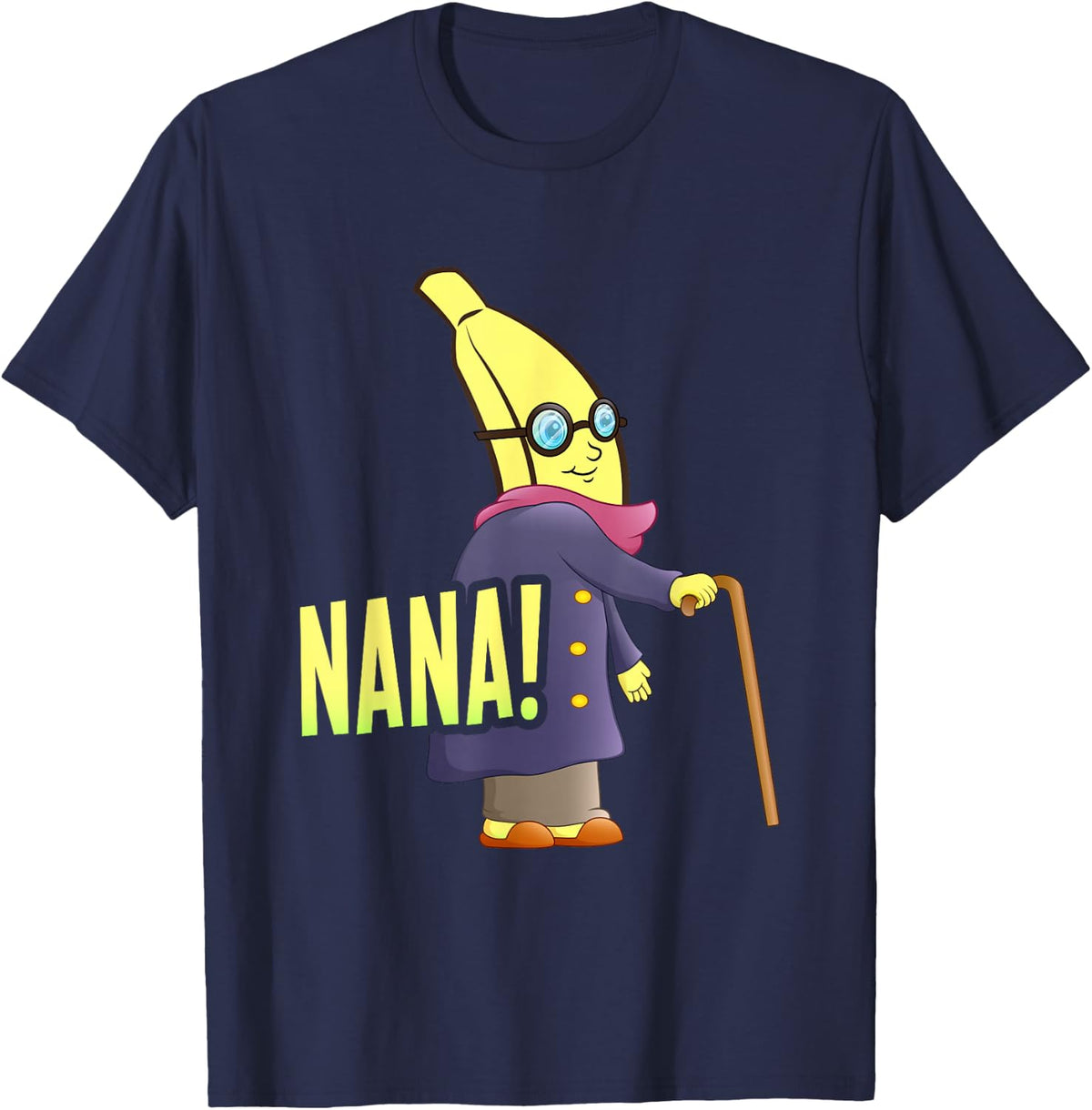Funny Grandmother Nana Banana I Love My Grandma T-Shirt - Navy Blue