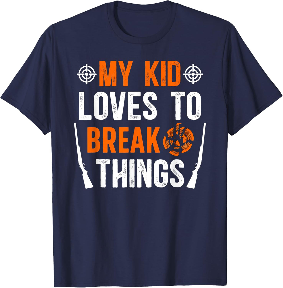 My Kid Trap Shooting Mom of A Trap Shooter Mother T-Shirt - Navy Blue