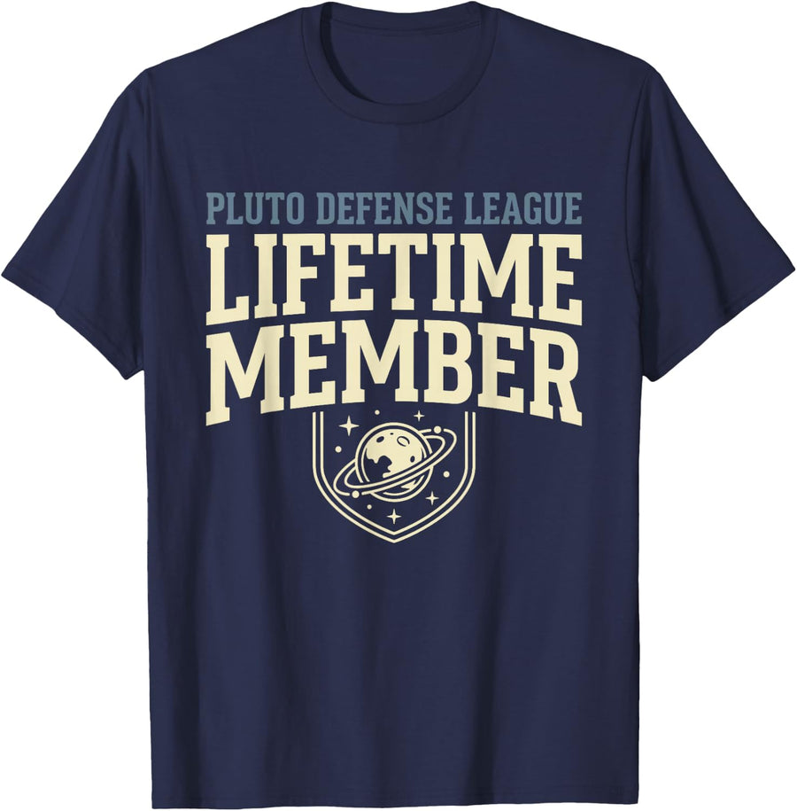 Pluto Justice for Pluto Never Forget Pluto Astronomy Gift T-Shirt - Navy Blue