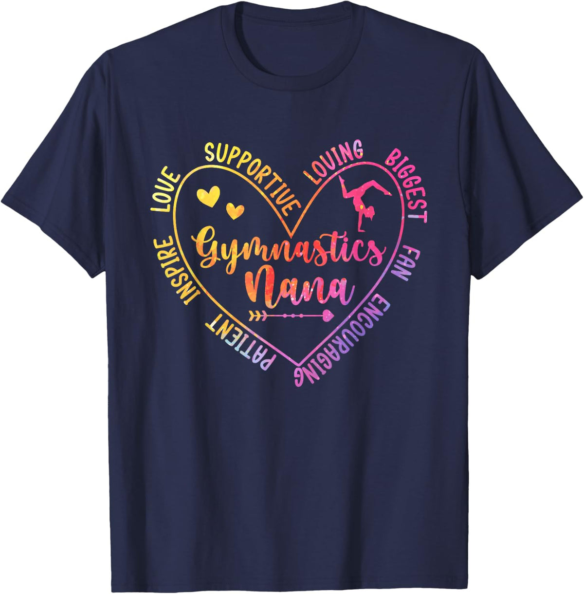 Gymnastics Nana Appreciation Grandma Nana Of A Gymnast Nana T-Shirt - Navy Blue