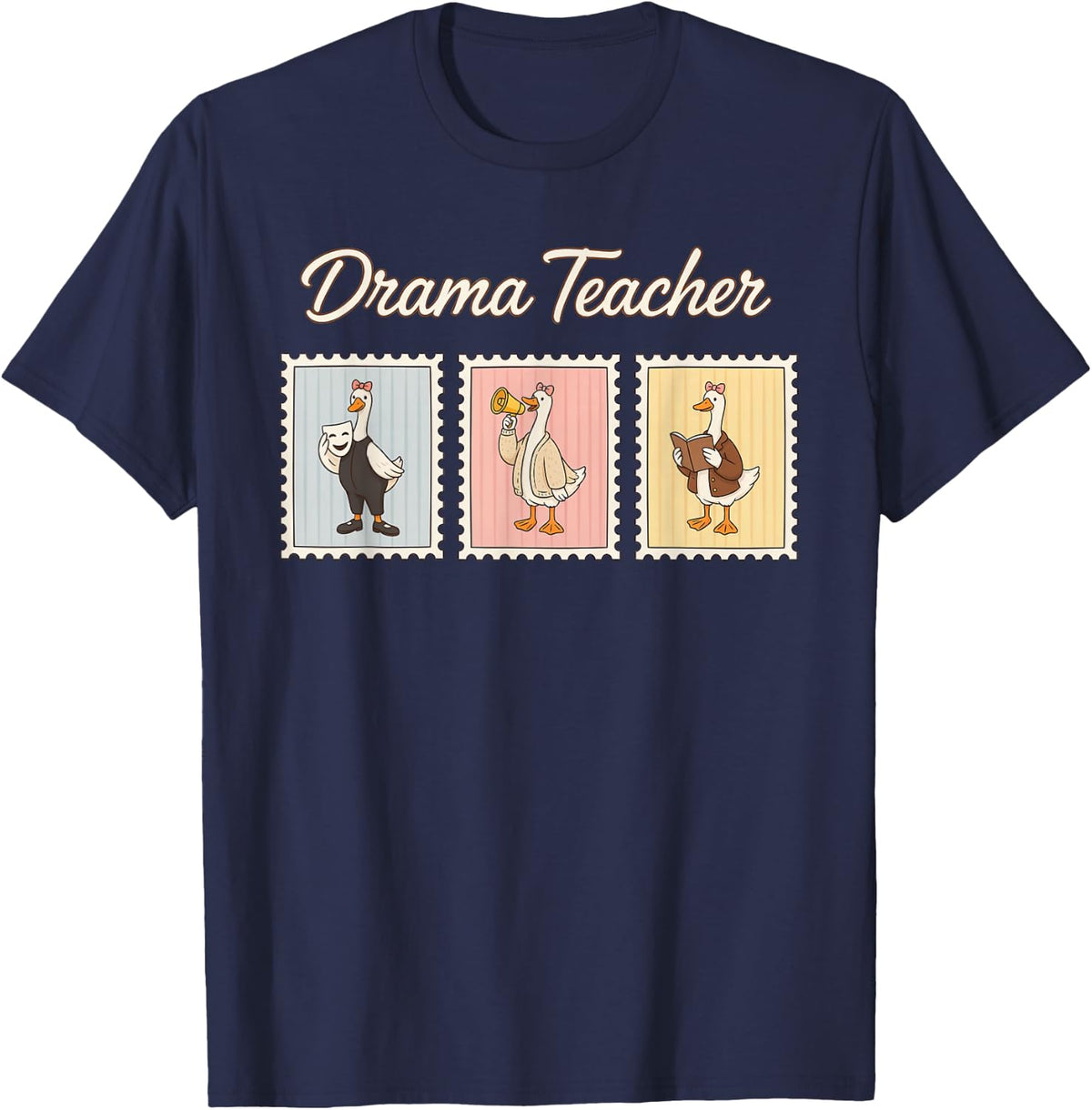 Drama Teacher Theater Instructor Theatre Educator Acting T-Shirt - Navy Blue