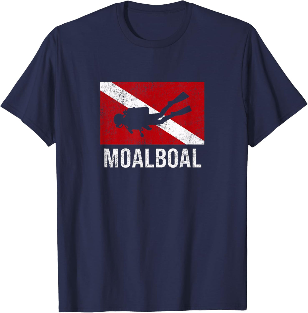 Moalboal Scuba Diving Diver Dive Flag Gift T-Shirt - Navy Blue