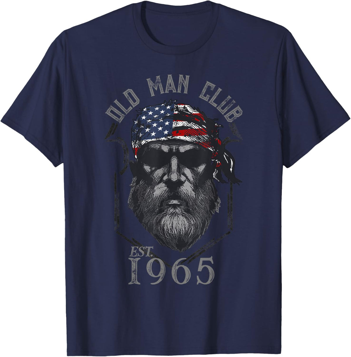 Old Man Club: Established 1965 T-Shirt T-Shirt - Navy Blue
