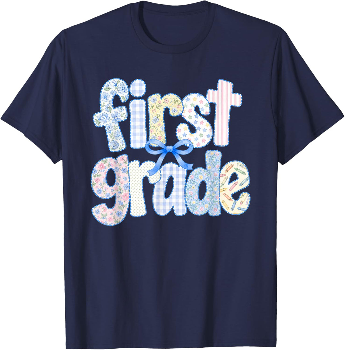 First Grade Teacher 1st Grade Team Elementary School T-Shirt - Navy Blue