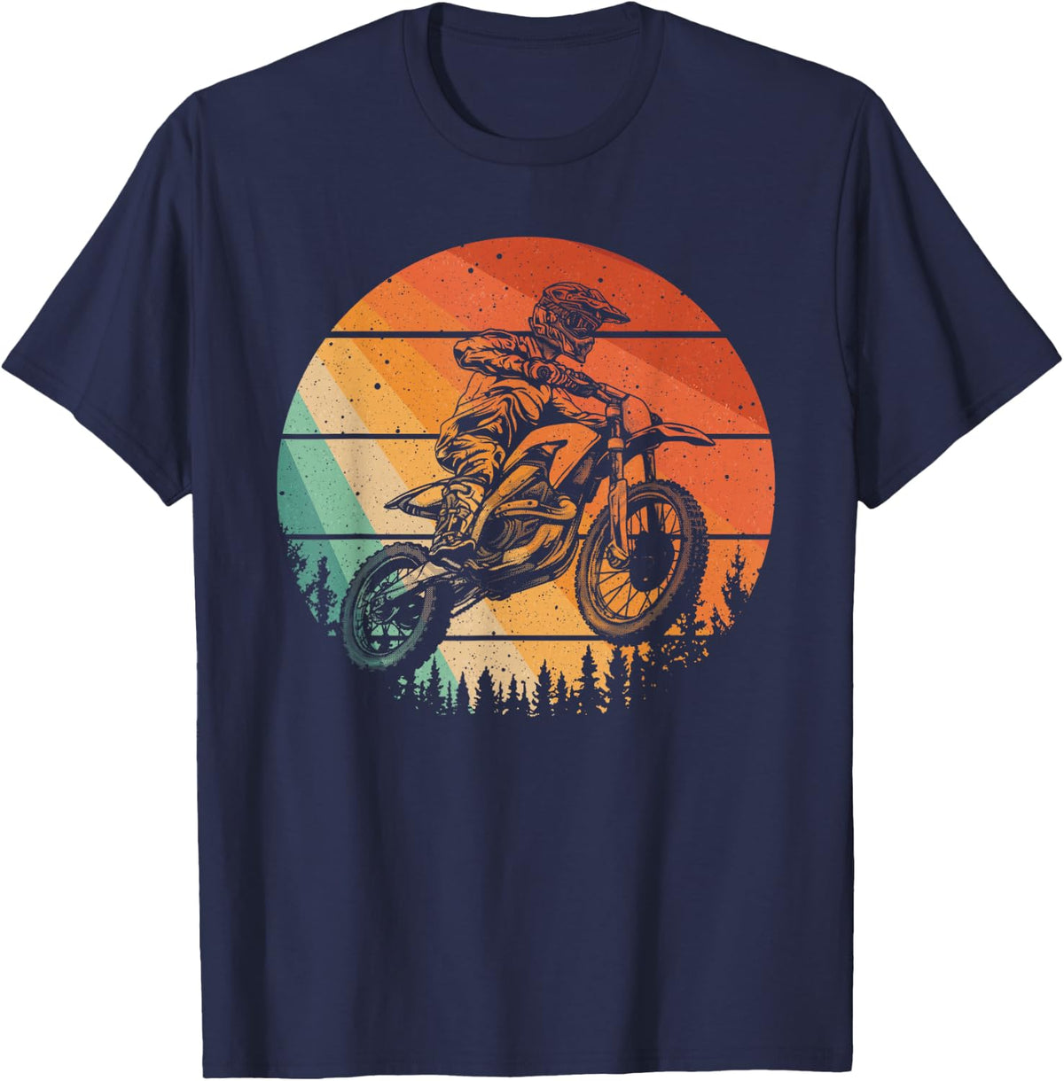 Cool Dirt Bike Design for Men Women Off Road Dirtbike Lover T-Shirt - Navy Blue