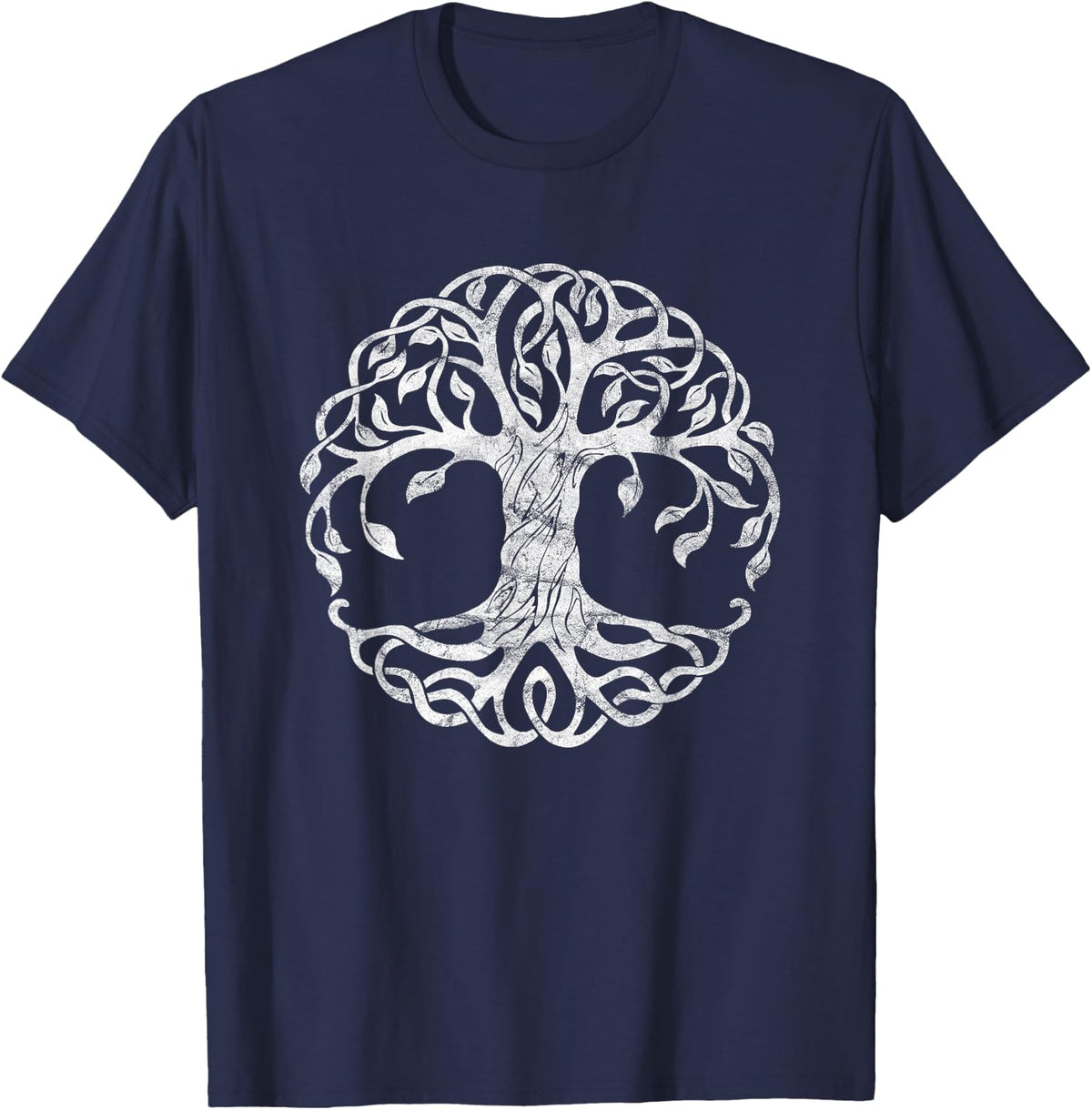 San Patties Irish Celtic Tree Of Life St Patricks Day T-Shirt - Navy Blue